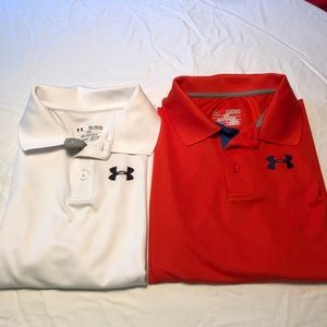 2 Boys XL silk like high dri golf shirts